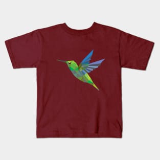 Humming bird lowpoly Kids T-Shirt